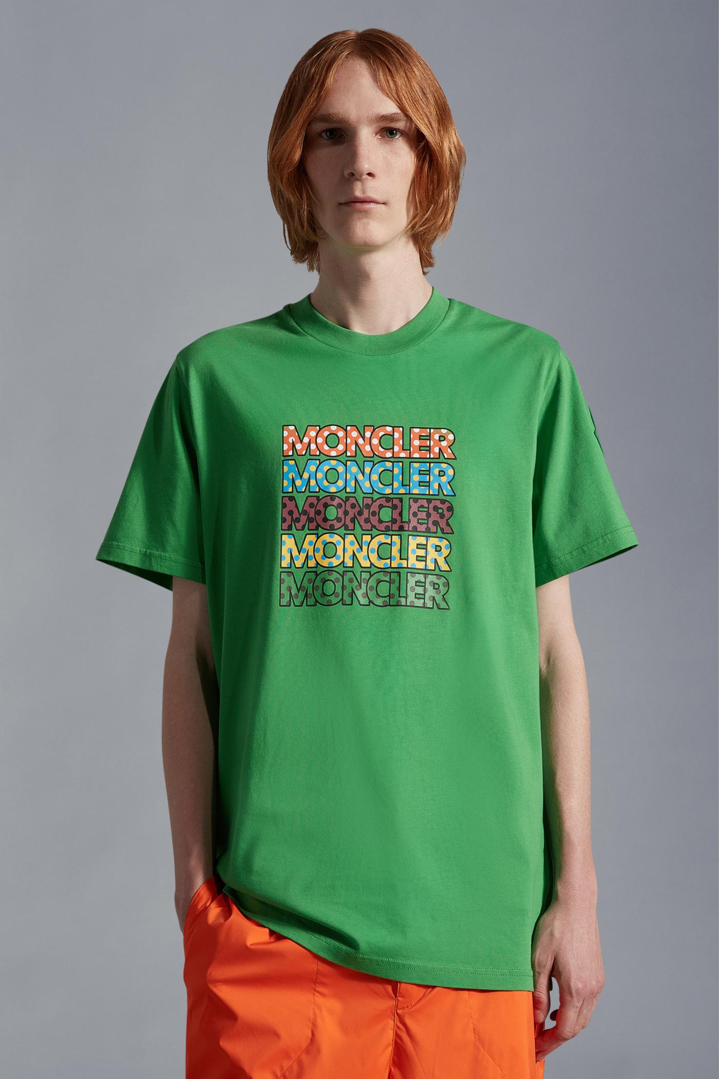 Mens Polos & T-Shirts | Moncler Logo T-Shirt Green > Revalue Global